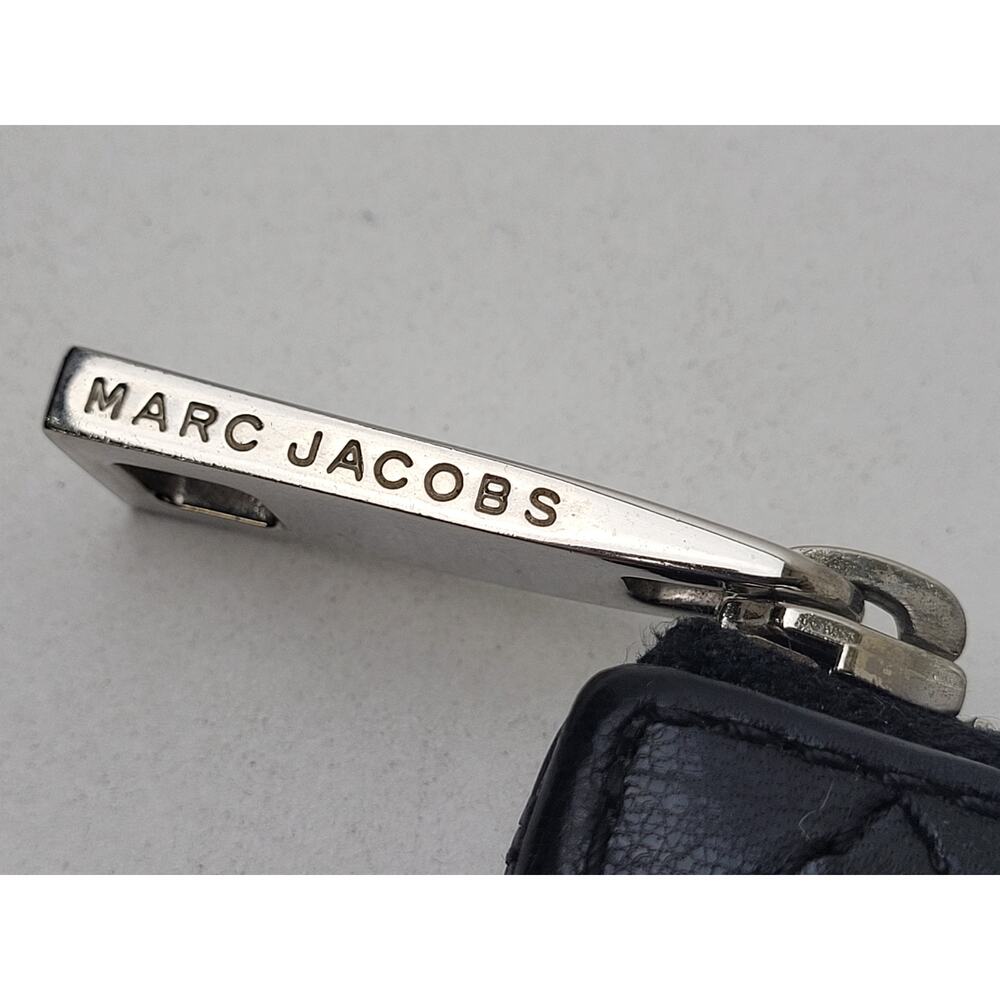 Marc Jacobs Quilted Black Leather Push Lock Zip Clutch Wallet - Picture 4 of 10